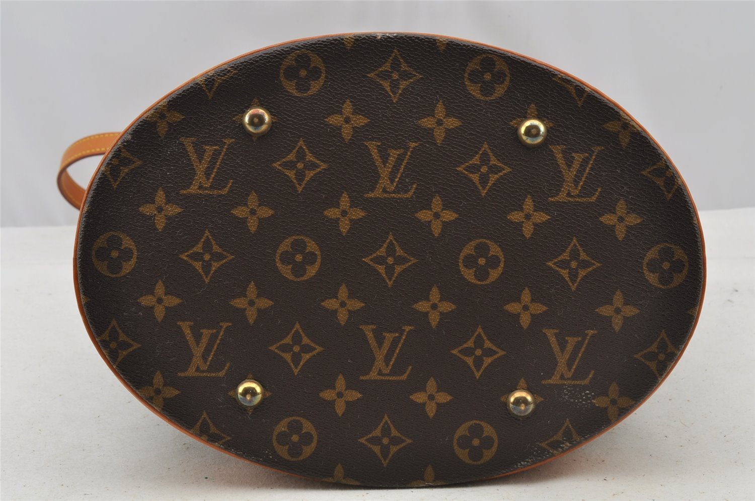 Authentic Louis Vuitton Monogram Bucket GM Shoulder Tote Bag M42236 Junk 8914I