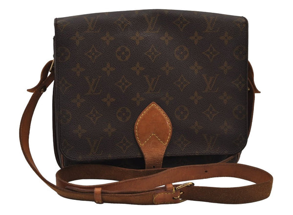 Authentic Louis Vuitton Monogram Cartouchiere GM M51252 Shoulder Cross Bag 8914J