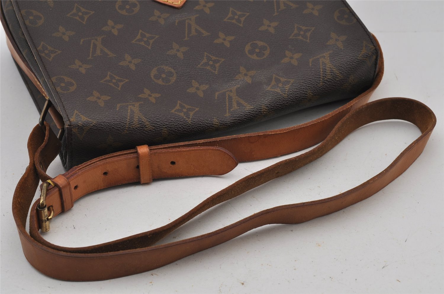 Authentic Louis Vuitton Monogram Cartouchiere GM M51252 Shoulder Cross Bag 8914J
