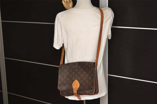 Authentic Louis Vuitton Monogram Cartouchiere GM M51252 Shoulder Cross Bag 8914J