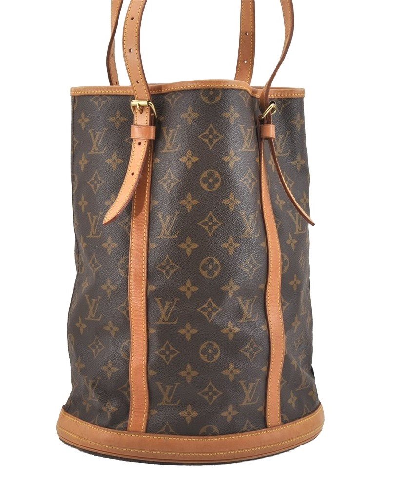 Authentic Louis Vuitton Monogram Bucket GM Shoulder Tote Bag M42236 Junk 8916I