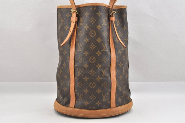 Authentic Louis Vuitton Monogram Bucket GM Shoulder Tote Bag M42236 Junk 8916I