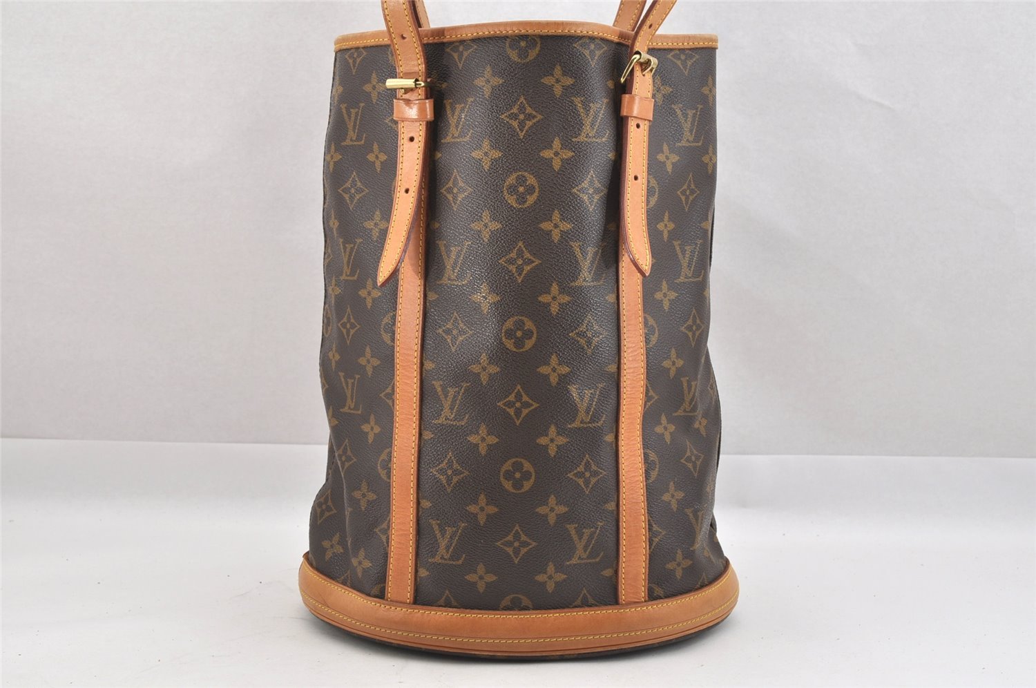 Authentic Louis Vuitton Monogram Bucket GM Shoulder Tote Bag M42236 Junk 8916I