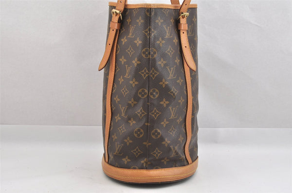 Authentic Louis Vuitton Monogram Bucket GM Shoulder Tote Bag M42236 Junk 8916I