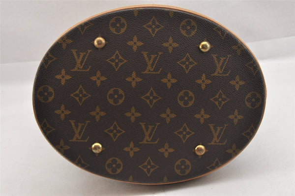 Authentic Louis Vuitton Monogram Bucket GM Shoulder Tote Bag M42236 Junk 8916I