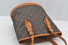 Authentic Louis Vuitton Monogram Bucket PM Shoulder Tote Bag M42238 Junk 8918I