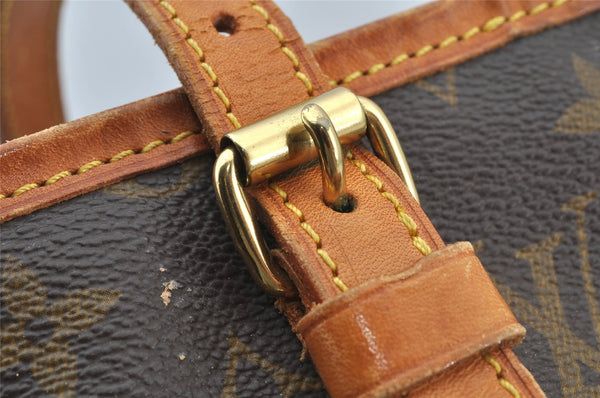 Authentic Louis Vuitton Monogram Bucket PM Shoulder Tote Bag M42238 Junk 8918I