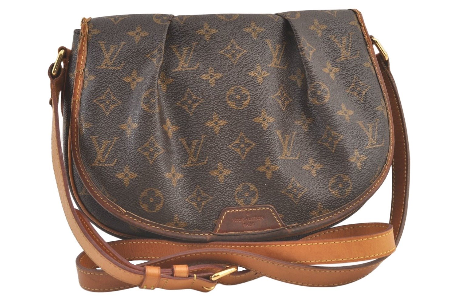 Authentic Louis Vuitton Monogram Menilmontant PM M40474 Shoulder Cross Bag 8918J