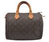 Authentic Louis Vuitton Monogram Speedy 25 Boston Hand Bag M41528 LV 8919I