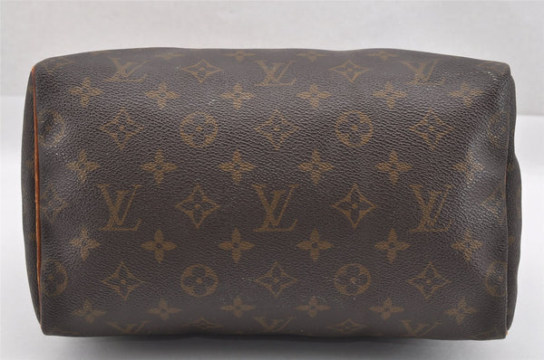 Authentic Louis Vuitton Monogram Speedy 25 Boston Hand Bag M41528 LV 8919I