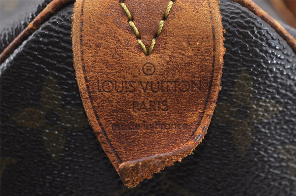 Authentic Louis Vuitton Monogram Speedy 25 Boston Hand Bag M41528 LV 8919I