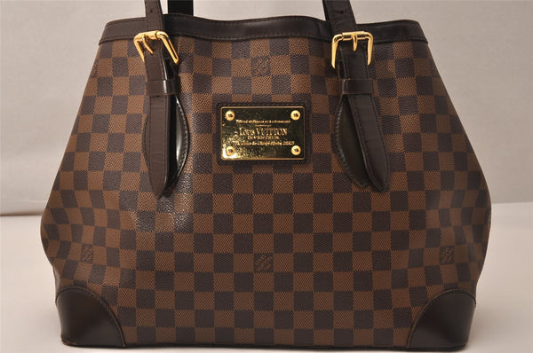 Authentic Louis Vuitton Damier Hampstead MM Shoulder Tote Bag N51204 LV 8919J