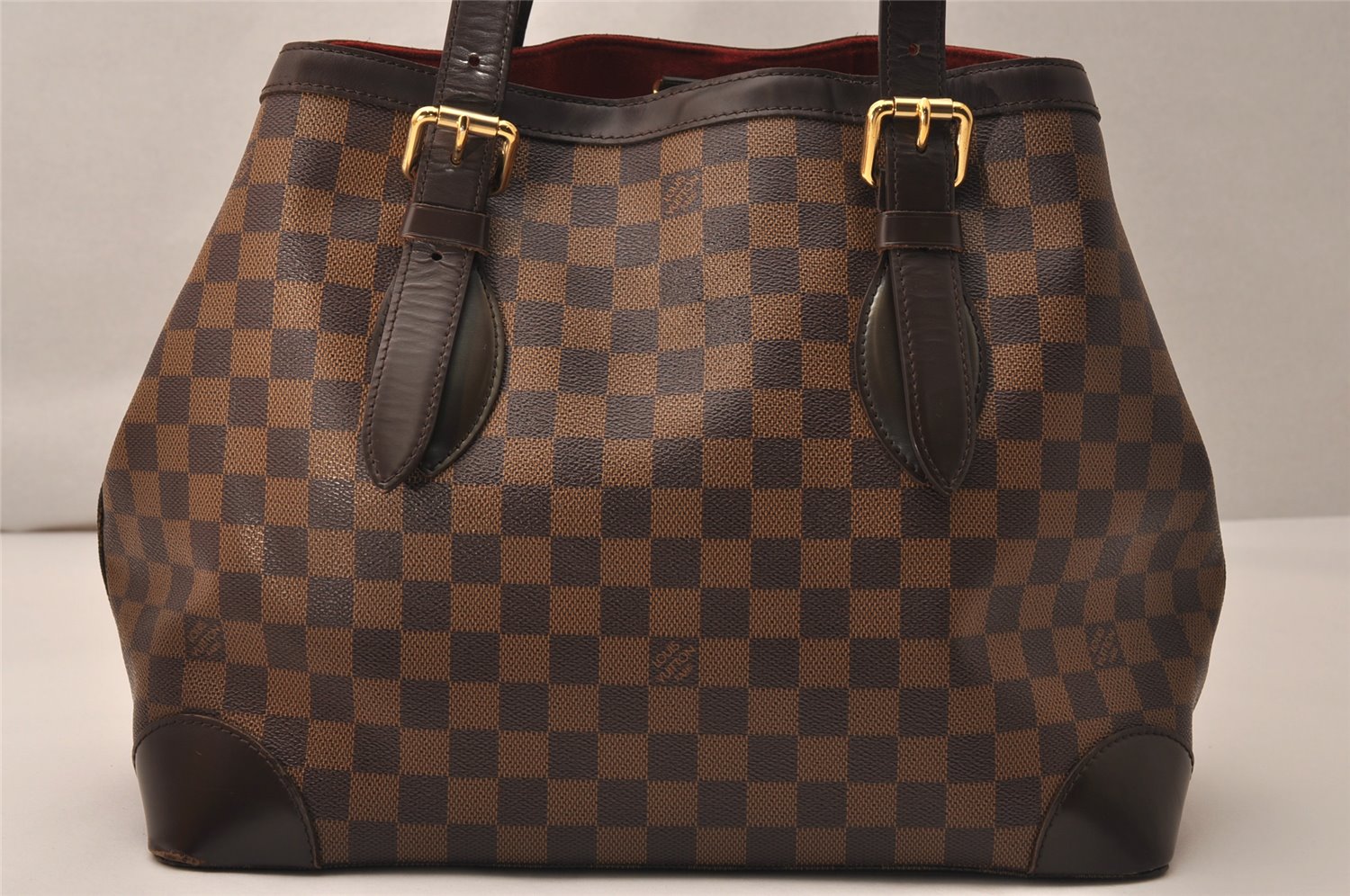 Authentic Louis Vuitton Damier Hampstead MM Shoulder Tote Bag N51204 LV 8919J