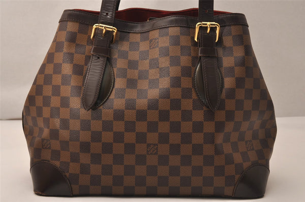 Authentic Louis Vuitton Damier Hampstead MM Shoulder Tote Bag N51204 LV 8919J