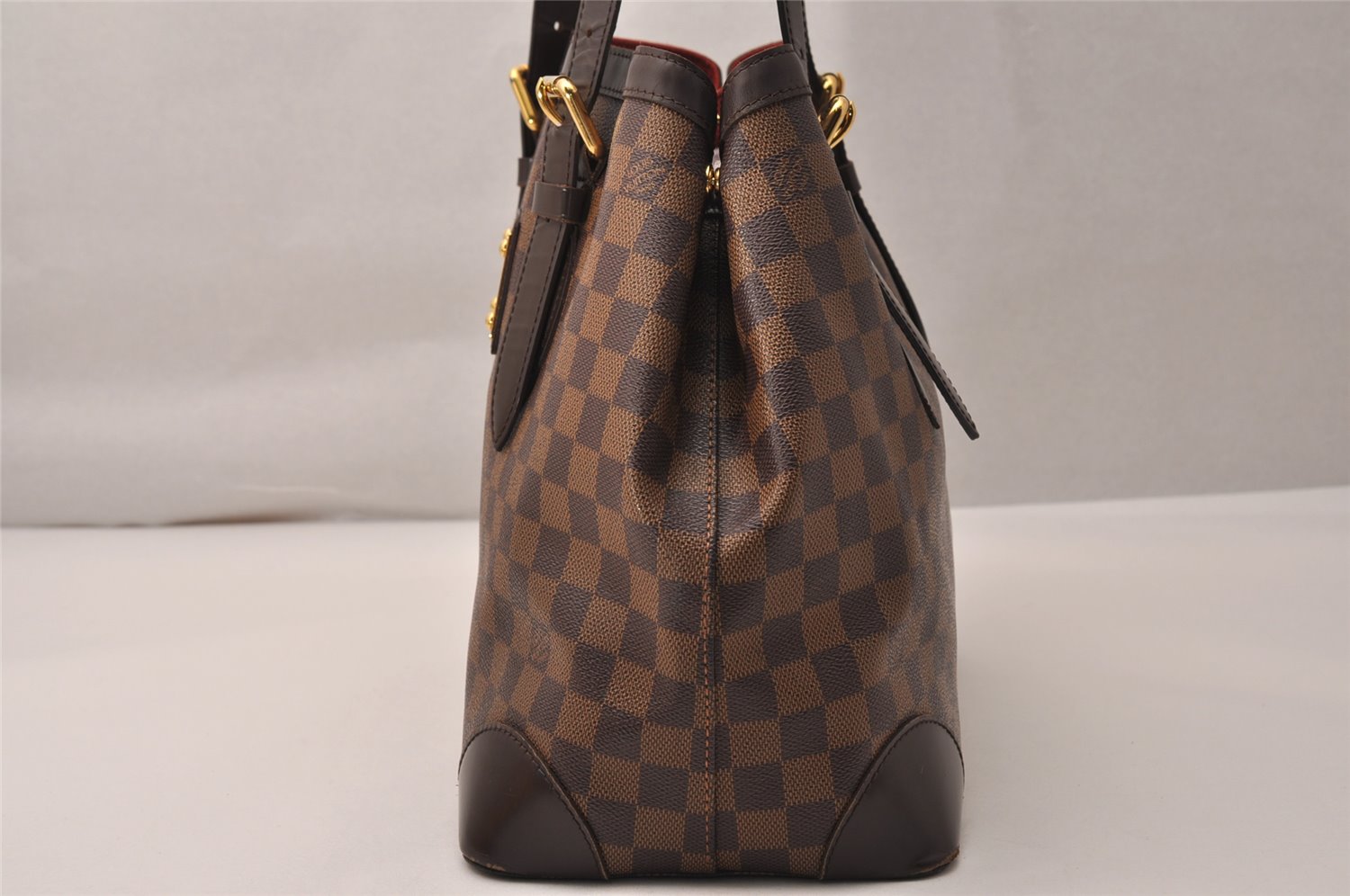 Authentic Louis Vuitton Damier Hampstead MM Shoulder Tote Bag N51204 LV 8919J