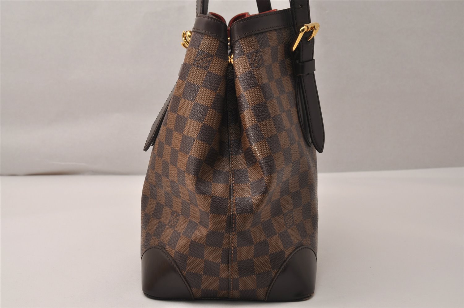 Authentic Louis Vuitton Damier Hampstead MM Shoulder Tote Bag N51204 LV 8919J