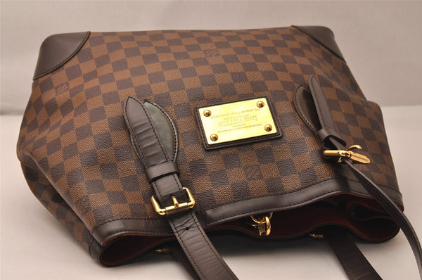 Authentic Louis Vuitton Damier Hampstead MM Shoulder Tote Bag N51204 LV 8919J