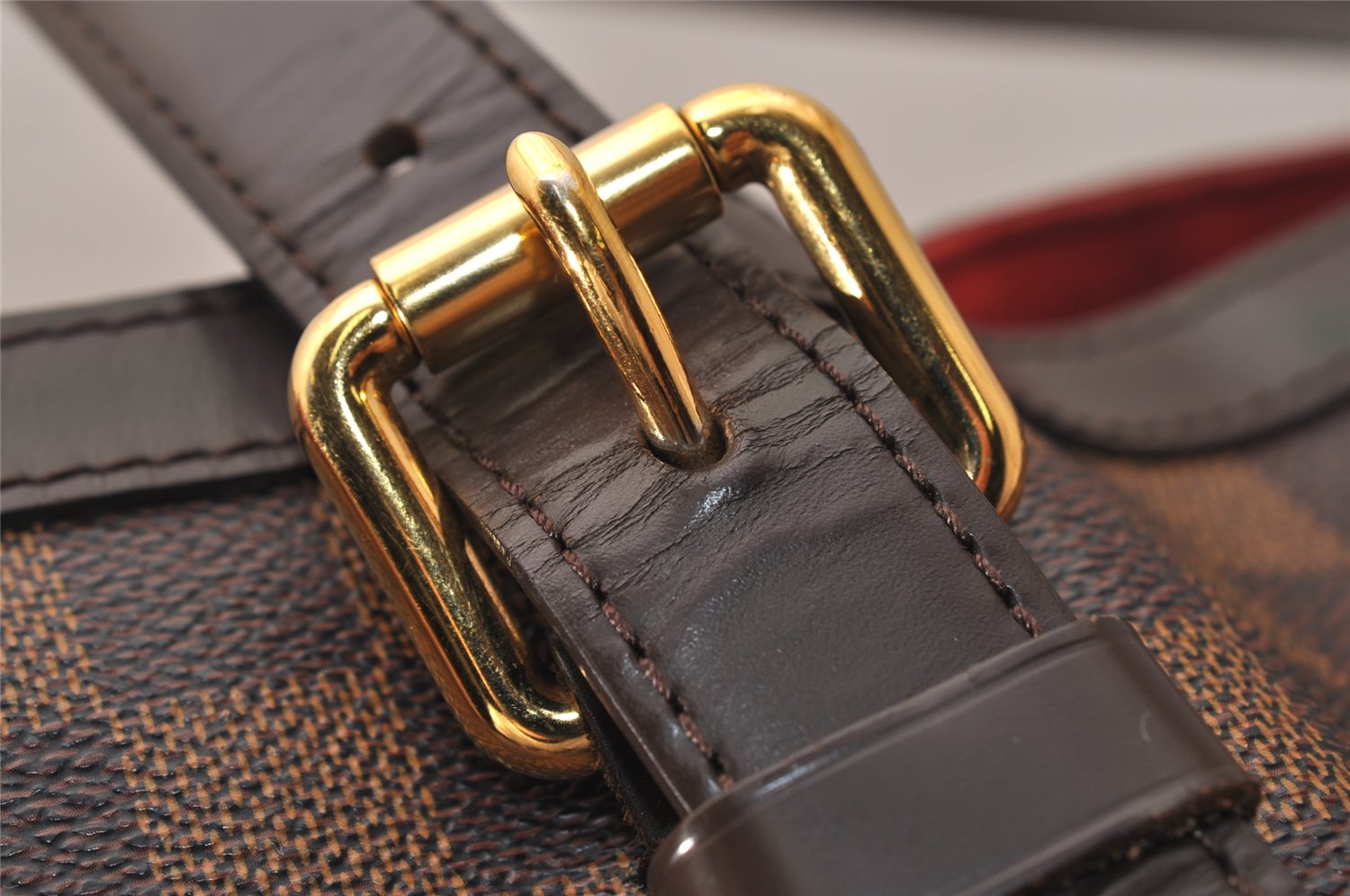 Authentic Louis Vuitton Damier Hampstead MM Shoulder Tote Bag N51204 LV 8919J