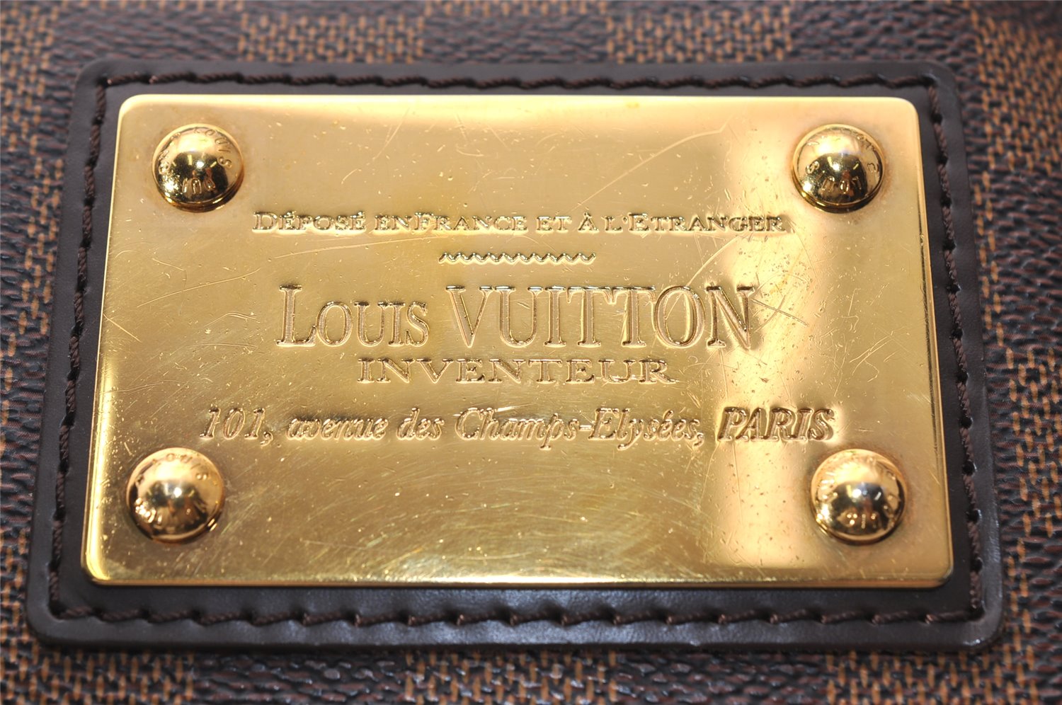 Authentic Louis Vuitton Damier Hampstead MM Shoulder Tote Bag N51204 LV 8919J