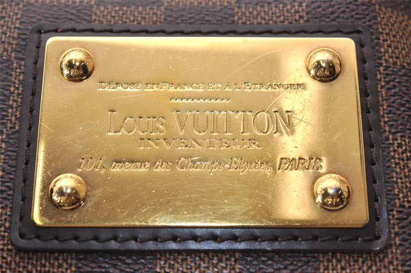 Authentic Louis Vuitton Damier Hampstead MM Shoulder Tote Bag N51204 LV 8919J