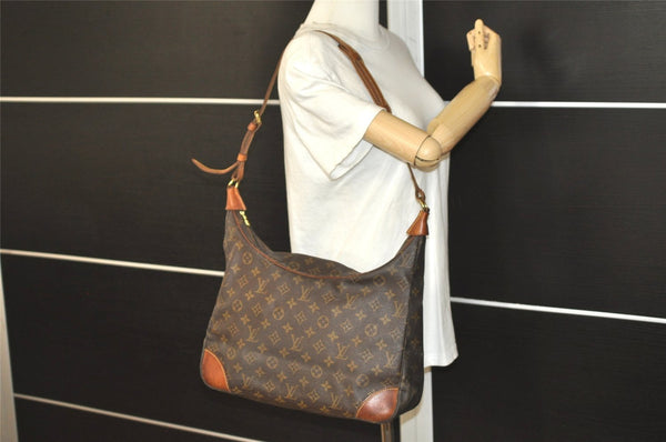 Authentic Louis Vuitton Monogram Boulogne 35 Shoulder Cross Bag M51260 LV 8920I