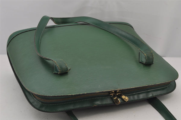 Authentic Louis Vuitton Epi Lussac Shoulder Tote Bag Green M52284 LV 8921J