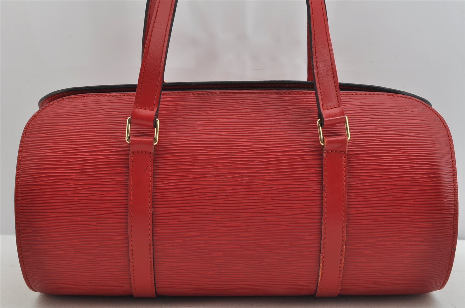 Authentic Louis Vuitton Epi Soufflot Hand Bag Red M52227 LV 8922J