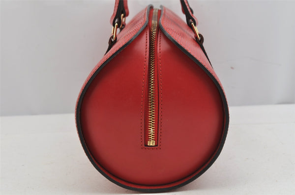 Authentic Louis Vuitton Epi Soufflot Hand Bag Red M52227 LV 8922J