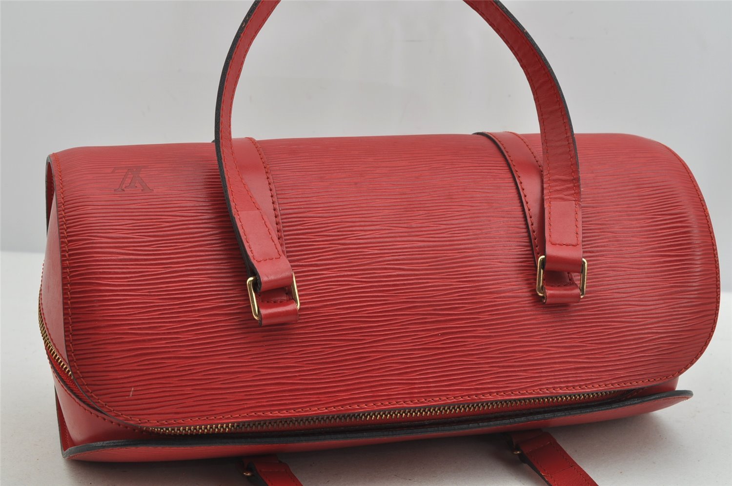 Authentic Louis Vuitton Epi Soufflot Hand Bag Red M52227 LV 8922J