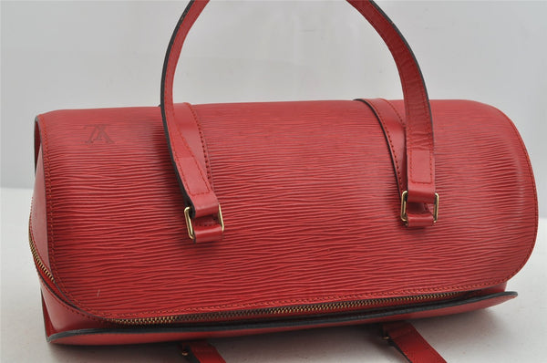 Authentic Louis Vuitton Epi Soufflot Hand Bag Red M52227 LV 8922J