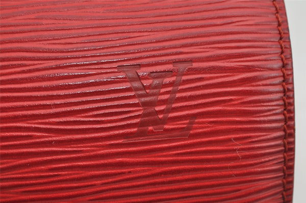 Authentic Louis Vuitton Epi Soufflot Hand Bag Red M52227 LV 8922J