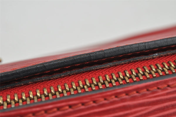 Authentic Louis Vuitton Epi Soufflot Hand Bag Red M52227 LV 8922J