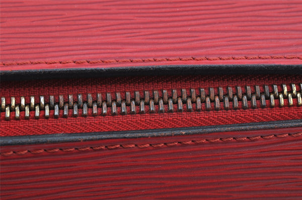 Authentic Louis Vuitton Epi Soufflot Hand Bag Red M52227 LV 8922J