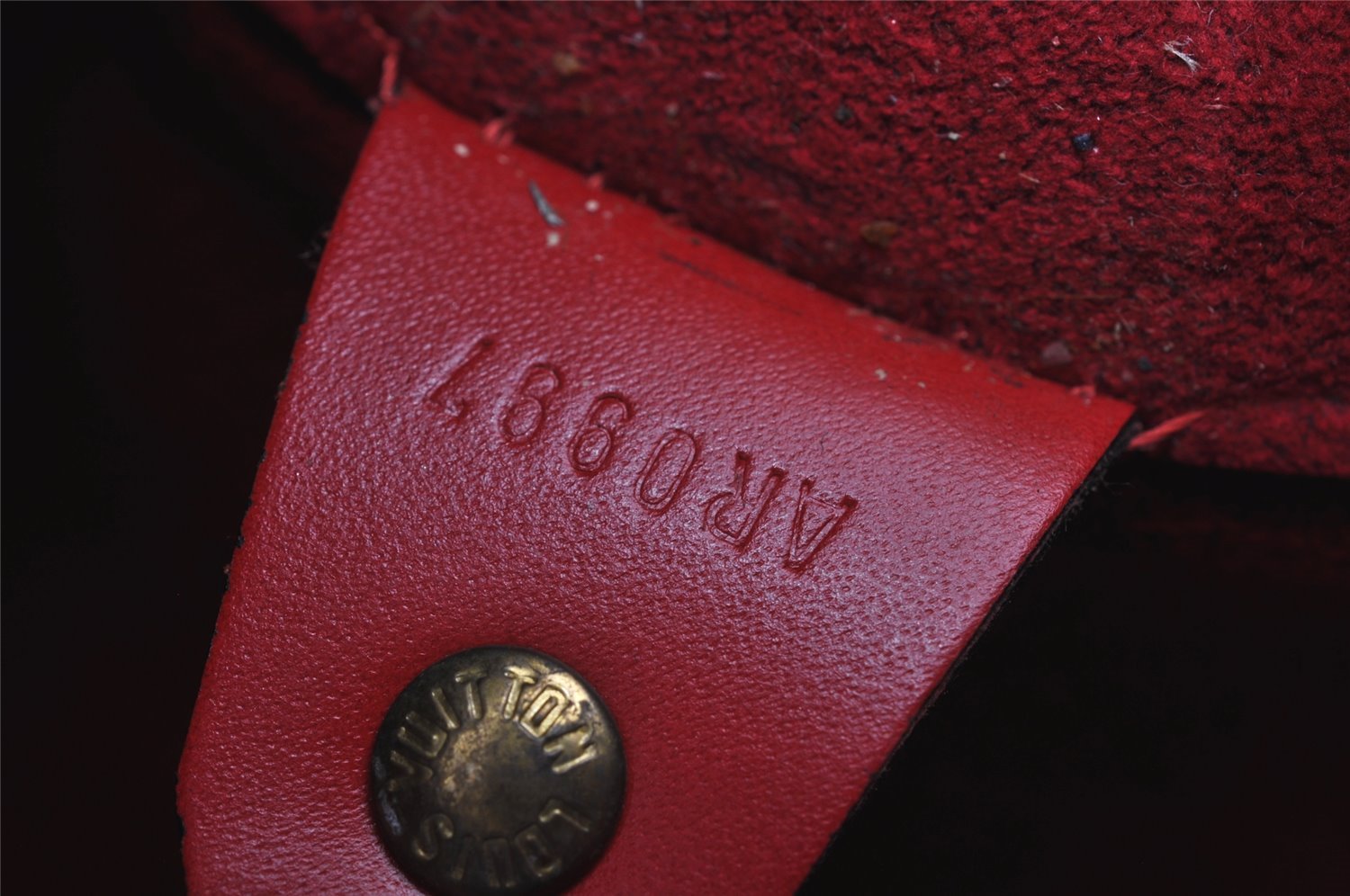 Authentic Louis Vuitton Epi Soufflot Hand Bag Red M52227 LV 8922J