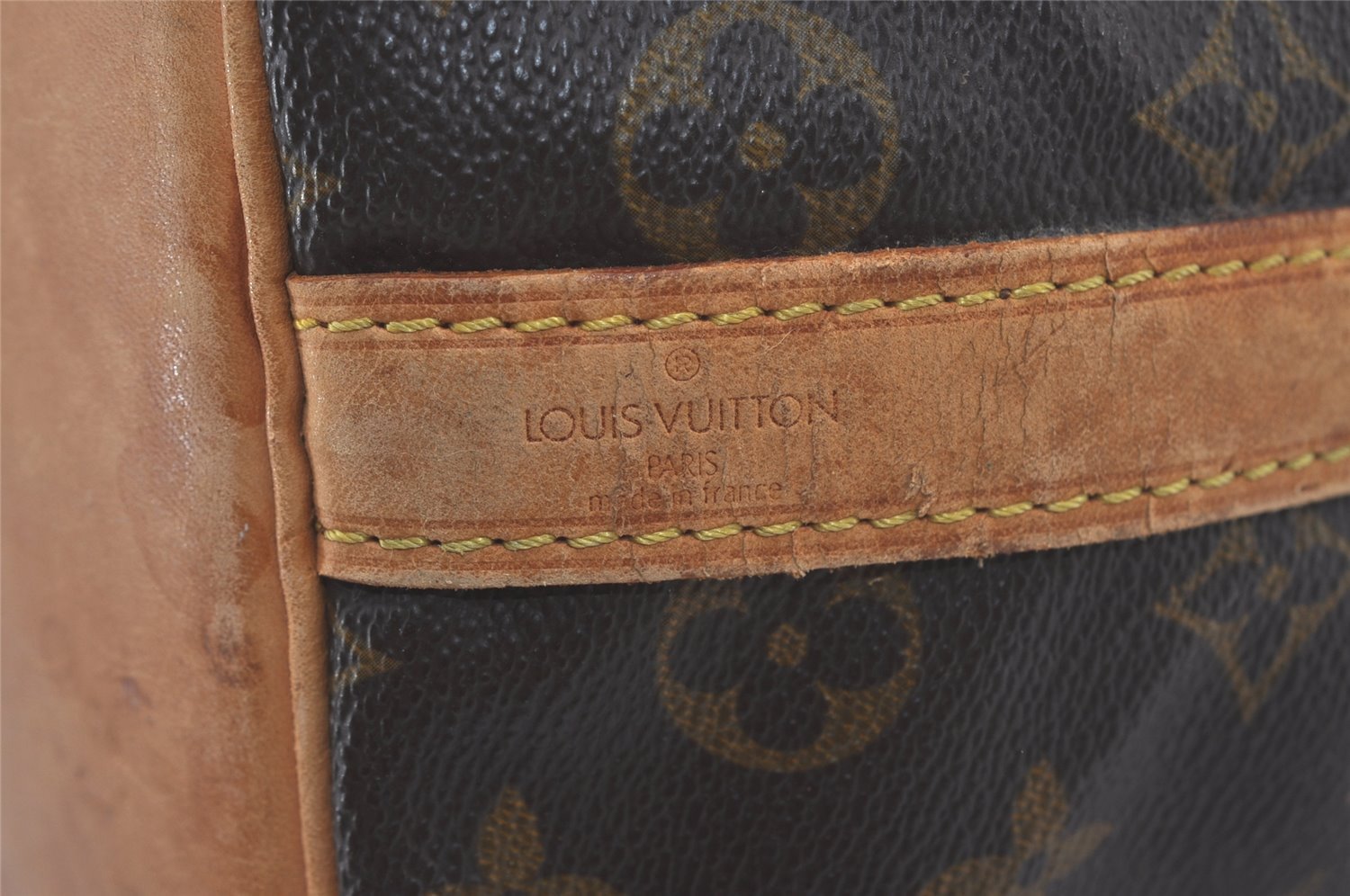 Authentic Louis Vuitton Monogram Petit Noe M42226 Shoulder Drawstring Bag 8925I