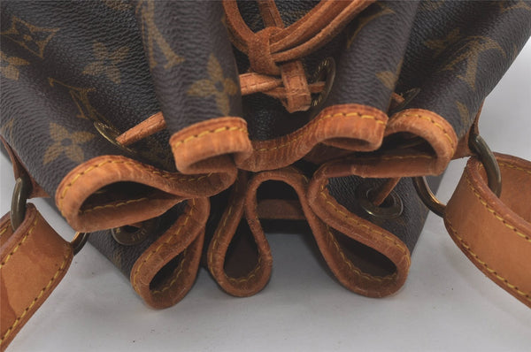 Authentic Louis Vuitton Monogram Petit Noe M42226 Shoulder Drawstring Bag 8925I
