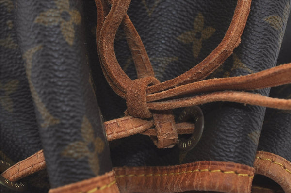 Authentic Louis Vuitton Monogram Petit Noe M42226 Shoulder Drawstring Bag 8925I