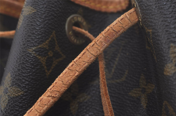 Authentic Louis Vuitton Monogram Petit Noe M42226 Shoulder Drawstring Bag 8925I