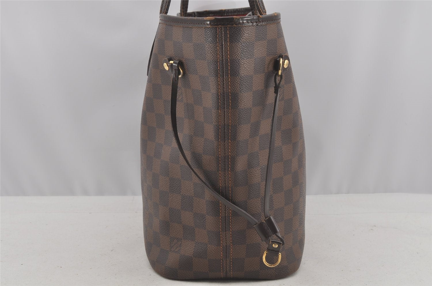 Authentic Louis Vuitton Damier Neverfull MM Shoulder Tote Bag N51105 LV 8928I