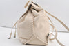 Authentic BOTTEGA VENETA Vintage Cervo Drawstring Backpack Leather White 8928J