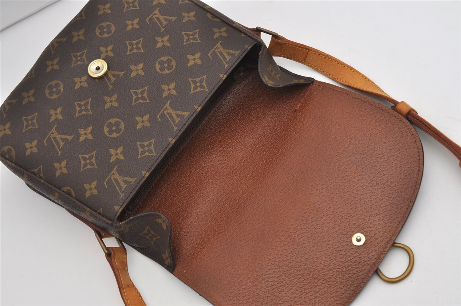 Auth Louis Vuitton Monogram Saint Cloud GM Shoulder Cross Bag Old Model LV 8930I