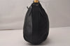 Authentic GUCCI Vintage Bamboo Shoulder Tote Bag Leather 257090 Black 8930J