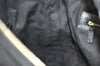 Authentic GUCCI Vintage Bamboo Shoulder Tote Bag Leather 257090 Black 8930J