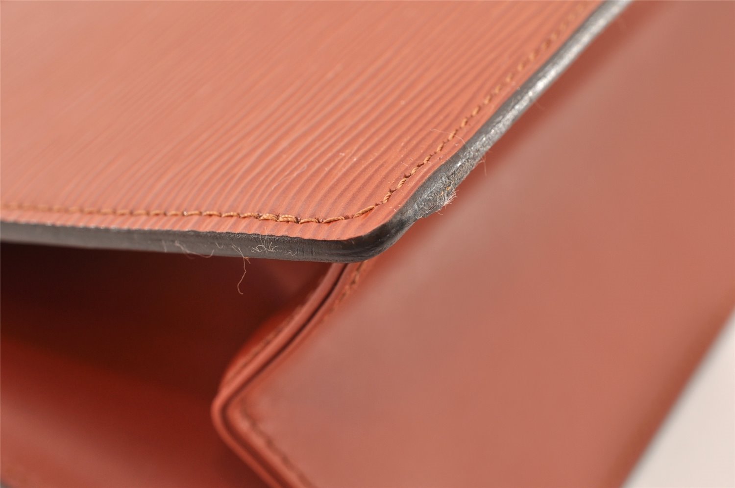 Authentic Louis Vuitton Epi Trousse Crete Clutch Bag Brown M48403 LV 8932I