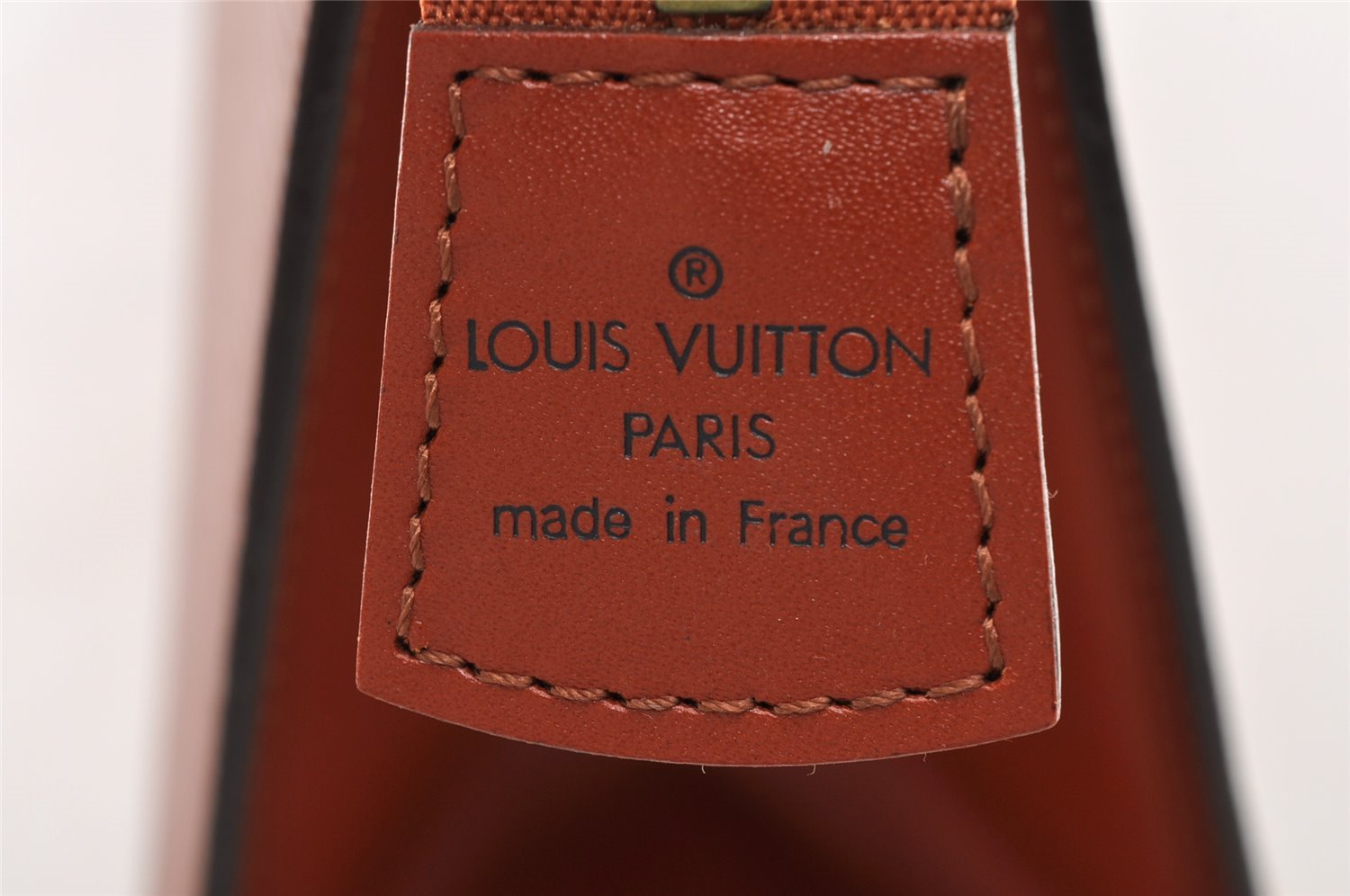 Authentic Louis Vuitton Epi Trousse Crete Clutch Bag Brown M48403 LV 8932I