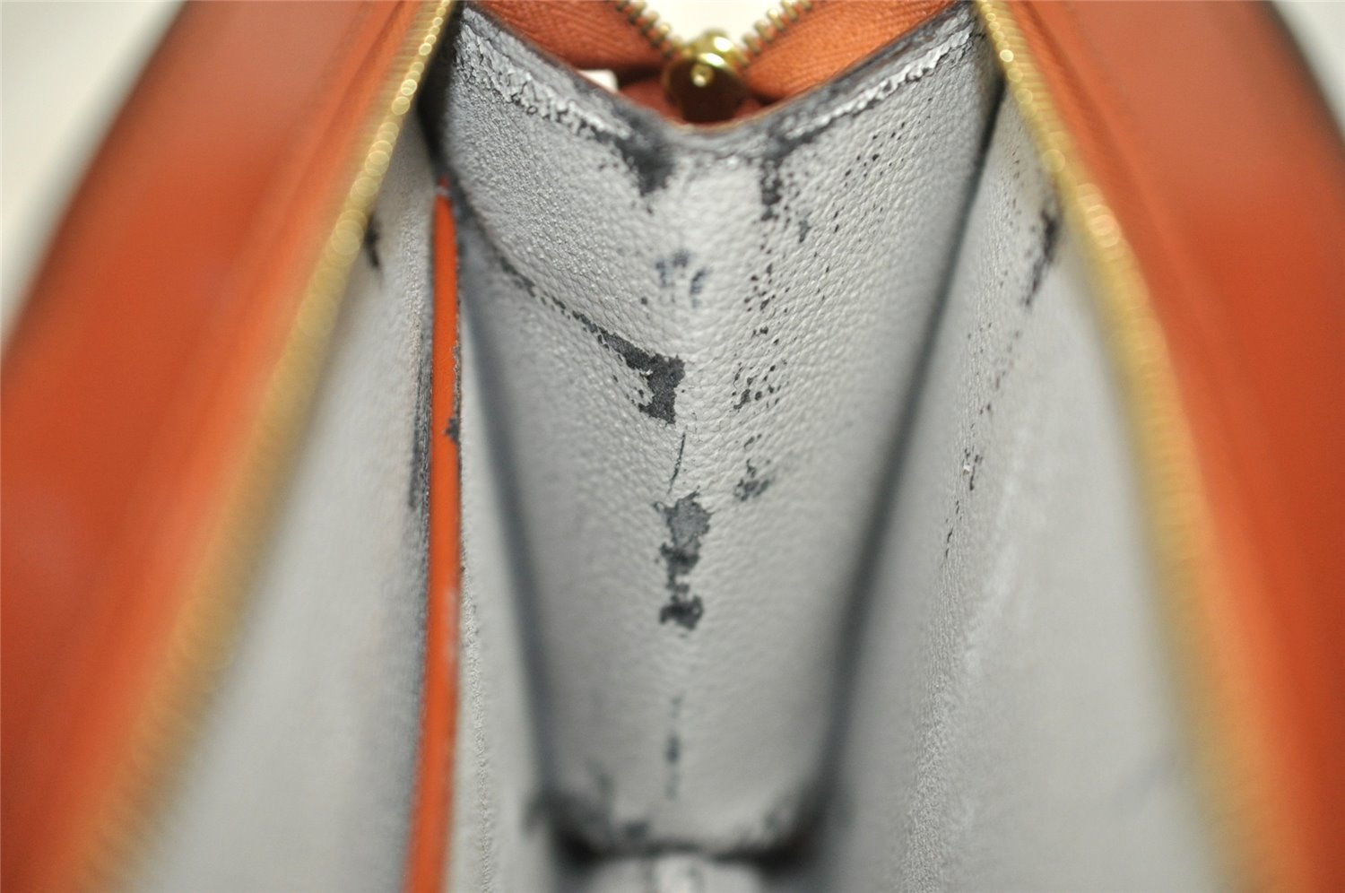 Authentic Louis Vuitton Epi Trousse Crete Clutch Bag Brown M48403 LV 8932I