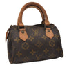 Authentic Louis Vuitton Monogram Mini Speedy Hand Bag Purse Old Model Junk 8933I