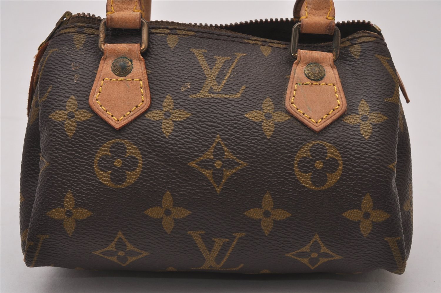 Authentic Louis Vuitton Monogram Mini Speedy Hand Bag Purse Old Model Junk 8933I