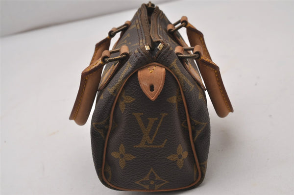 Authentic Louis Vuitton Monogram Mini Speedy Hand Bag Purse Old Model Junk 8933I