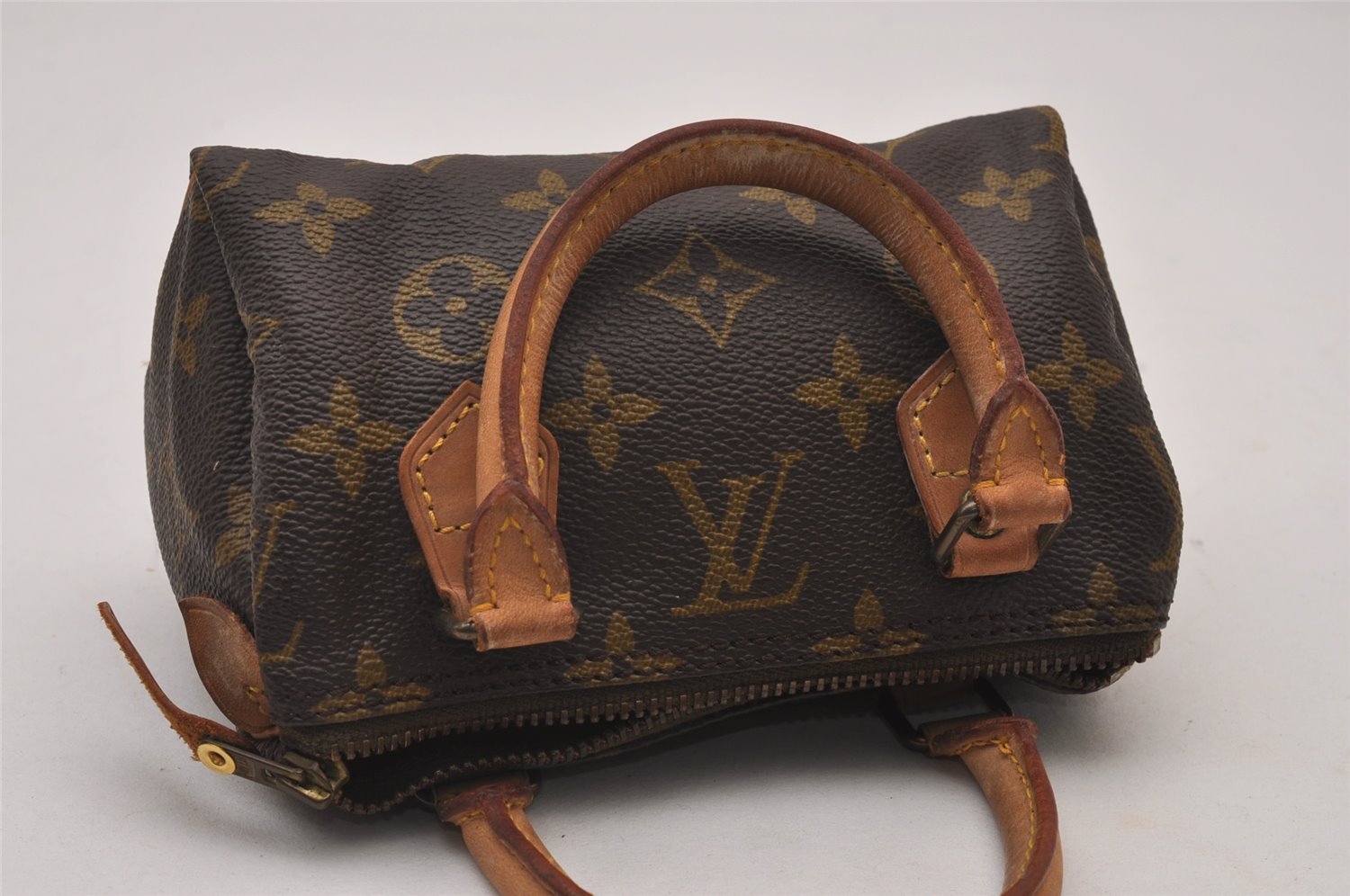 Authentic Louis Vuitton Monogram Mini Speedy Hand Bag Purse Old Model Junk 8933I